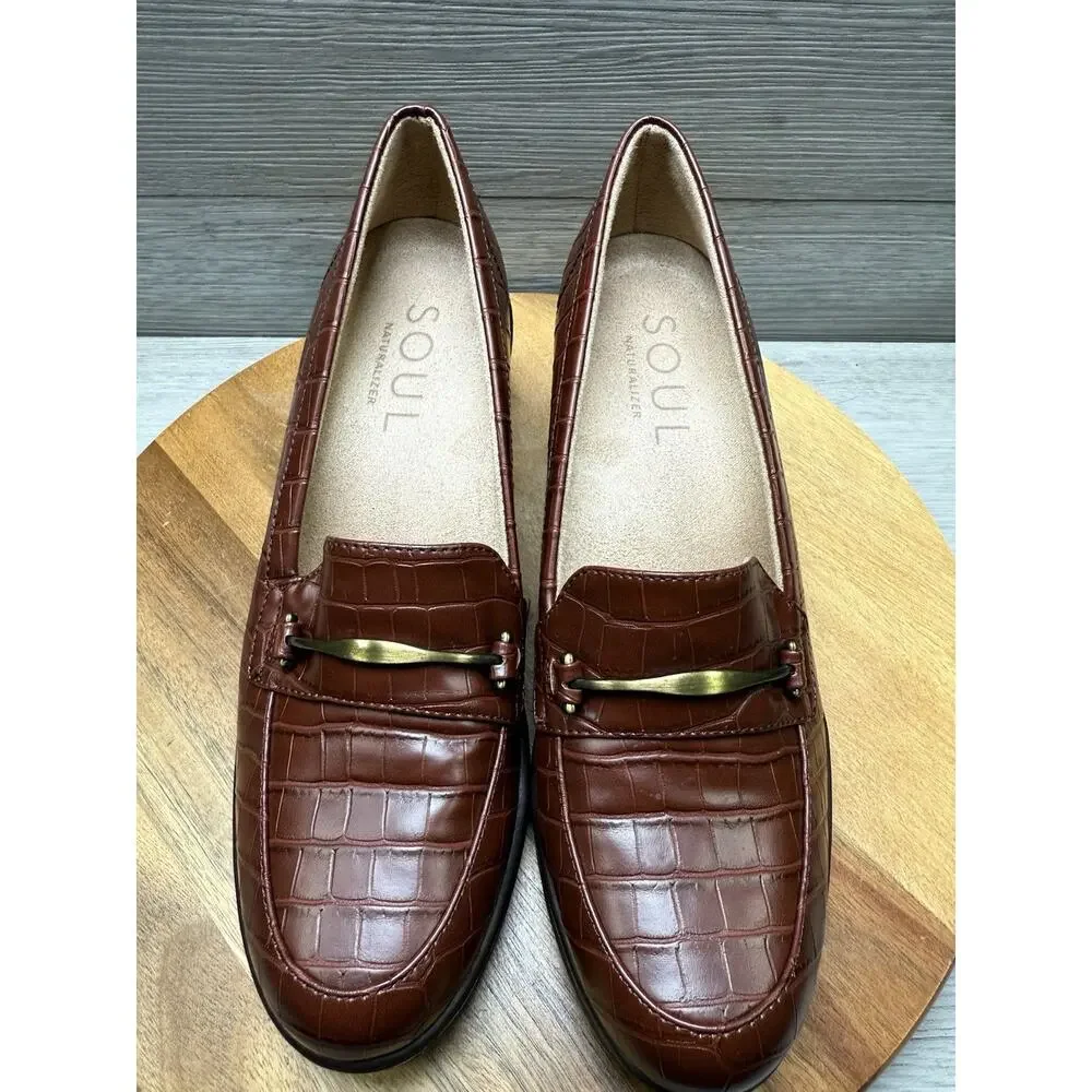 Soul Naturalizer Brown Achieve Slip On Wedge Women’s 7.5 W